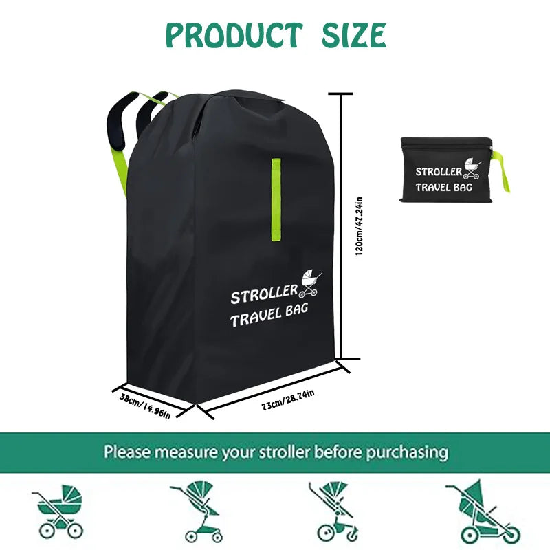 Baby Stroller Travel Bag with Shoulder Belt Pram Universal Dust Bag Organizer Kindergarten Carts Accessories Walker Cribs Bags Purest Peak